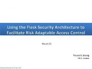 Using the Flask Security Architecture to Facilitate Risk