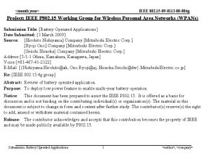 month year IEEE 802 15 09 0113 00