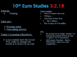 10 th Euro Studies 3 2 18 Turn