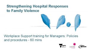 Strengthening Hospital Responses to Family Violence Workplace Support