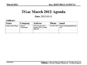 March 2012 doc IEEE 802 11 120237 r