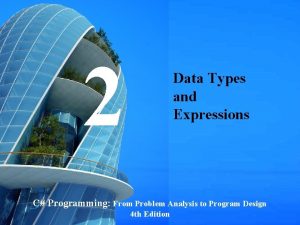 2 Data Types and Expressions C Programming From