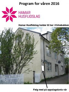 Program for vren 2016 Hamar Husflidslag holder til