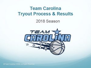 Team Carolina Tryout Process Results 2018 Season Team