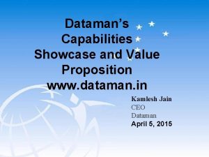 Datamans Capabilities Showcase and Value Proposition www dataman