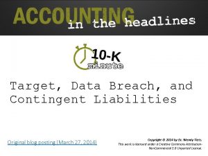 Target Data Breach and Contingent Liabilities Original blog
