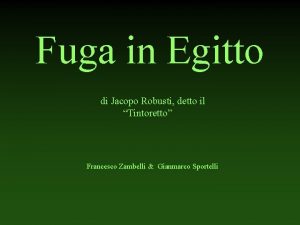 Fuga in Egitto di Jacopo Robusti detto il