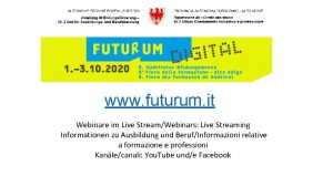 www futurum it Webinare im Live StreamWebinars Live