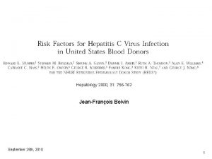 Hepatology 2000 31 756 762 JeanFranois Boivin September