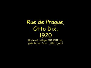 Rue de Prague Otto Dix 1920 huile et