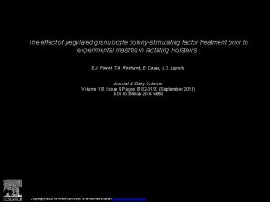 The effect of pegylated granulocyte colonystimulating factor treatment