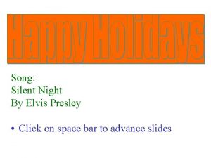 Song Silent Night By Elvis Presley Click on