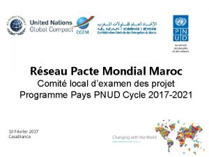 Rseau Pacte Mondial Maroc Comit local dexamen des