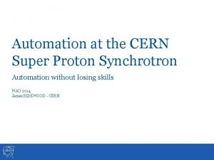 Automation at the CERN Super Proton Synchrotron Automation