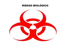 RIESGO BIOLGICO Vas de infeccin Respiratoria Oral Inoculacin