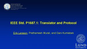 IEEE Std P 1687 1 Translator and Protocol