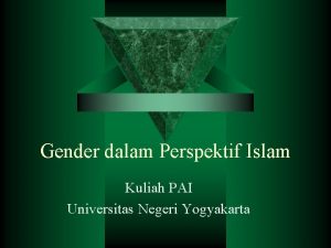 Gender dalam Perspektif Islam Kuliah PAI Universitas Negeri