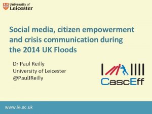 Social media citizen empowerment and crisis communication during