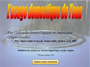 Par Gabrielle SiroisGigure et Andranne GagnOuellet Polyvalente SaintFranois