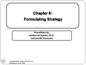 Chapter 6 Formulating Strategy Power Point by Mohamad