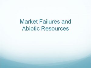 Market Failures and Abiotic Resources Review Fundservice vs