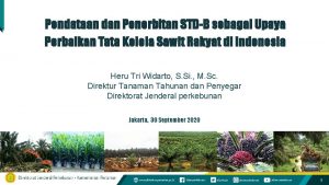 Pendataan dan Penerbitan STDB sebagai Upaya Perbaikan Tata