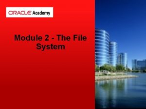 Module 2 The File System Linux File Types