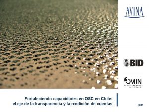 Fortaleciendo capacidades en OSC en Chile el eje