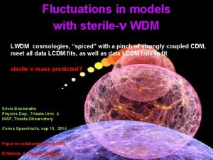 Fluctuations in models with sterilen WDM LWDM cosmologies