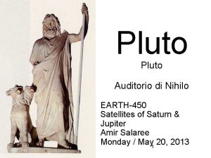 Pluto Auditorio di Nihilo EARTH450 Satellites of Saturn