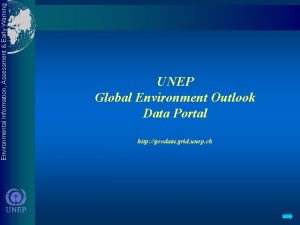 Environmental Information Assessment Early Warning UNEP Global Environment