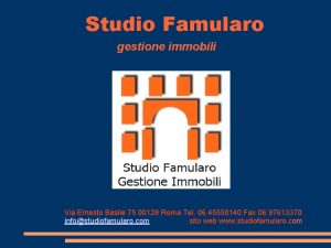 Studio Famularo gestione immobili Via Ernesto Basile 75