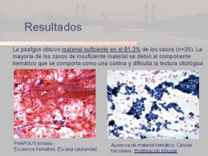 Resultados La paafgus obtuvo material suficiente en el