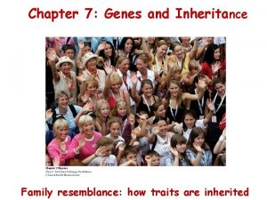 Chapter 7 Genes and Inheritance Family resemblance how