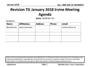 January 2018 doc IEEE 802 19 180003 r