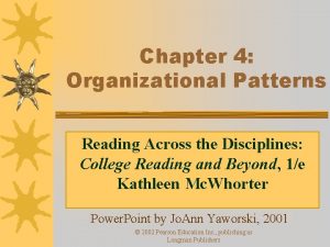 Chapter 4 Organizational Patterns Reading Across the Disciplines