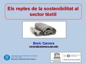 Els reptes de la sostenibilitat al sector txtil