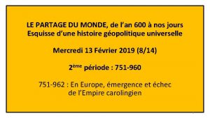 LE PARTAGE DU MONDE de lan 600 nos