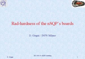 n SQPs Radhardness of the n SQPs boards