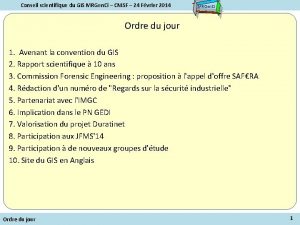 Conseil scientifique du GIS MRGen Ci CNISF 24