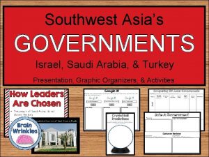 Southwest Asias GOVERNMENTS Israel Saudi Arabia Turkey Presentation