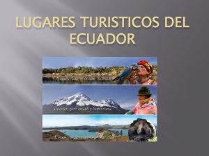 LUGARES TURISTICOS DEL ECUADOR Cascadas de San Rafael