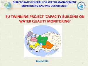 DIRECTORATE GENERAL FOR WATER MANAGEMENT MONITORING AND WIS