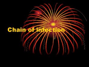 Chain of infection Objectives Chain of Infection 1