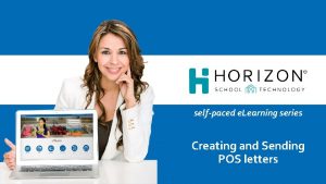 selfpaced e Learning series Creating and Sending POS