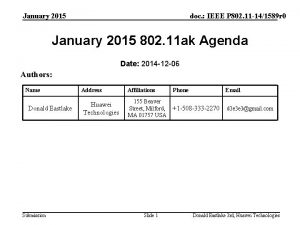 January 2015 doc IEEE P 802 11 141589