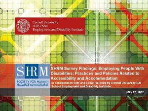 SHRM Survey Findings Employing People With Disabilities Practices