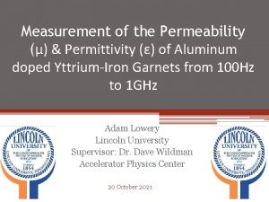 Measurement of the Permeability Permittivity of Aluminum doped