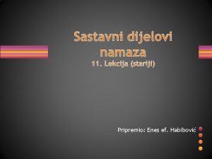 Sastavni dijelovi namaza