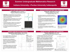 Summer Undergraduate Mathematics Research Indiana UniversityPurdue University Indianapolis